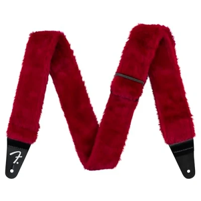 Abbildung von Fender Supersoft Strap Poodle Plush Red Gitarrengurt