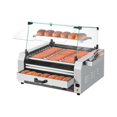 Abbildung von VEVOR 11 Rollen Hot Dogs Elektrogrill Rollengrill Würstchengrill Brötchenwärmer