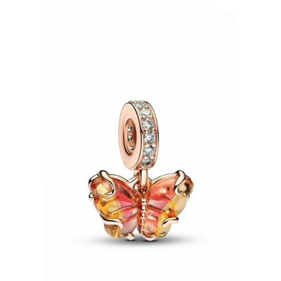 Abbildung von Pandora Bead Charm Schmetterling 782698C01 rosé vergoldet