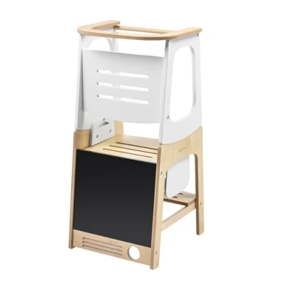 Abbildung von Maxi Cosi Toucan 3 in 1 Lernturm Montessori Holz, Lernturm, 1,599+ Jahre, 10150kg, Höhen, verwandelt sich Tisch+Stuhl, integrierte Tafel, FSC® 100% Zertifiziertes Natural Wood