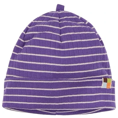 Abbildung von loud + proud Unisex Kinder Derby Rib, GOTS Zertifiziert Beanie Mütze, Violet, 53 54 EU