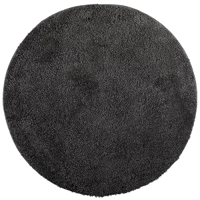 Abbildung von Brandsseller Badematte Rund Ø 60 cm Badteppich Badvorleger Badezimmerteppich Duschvorleger Schwarz