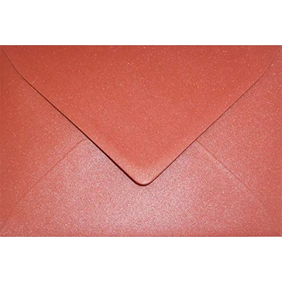 Abbildung von Netuno 25 Briefumschläge Perlmutt Rot DIN B6 125x 175 mm 120g Aster Metallic Ruby rote Umschläge elegant Perlglanz Pearls Perleffekt metallisch glänzende Kuverts red envelopes invitation