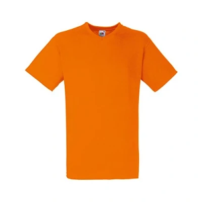 Abbildung von Fruit of the Loom Herren T Shirt Valueweight V Neck 61 066 0 Orange S