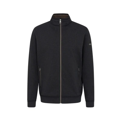 Abbildung von bugatti MIT Leichter Struktur Sweatjacke, Herren, Größe: 3XL, Schwarz
