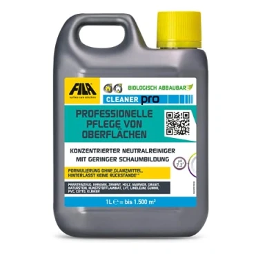 Abbildung von FILA Surface Care Solutions, CLEANER PRO, Professionelles Neutrales Fliesenreiniger Intensiv, All Purpose Cleaner, Reiniger für PVC Bodenbelag, Parkett, Vinylboden, etc. Bis zu 40 Wäschen, 1L