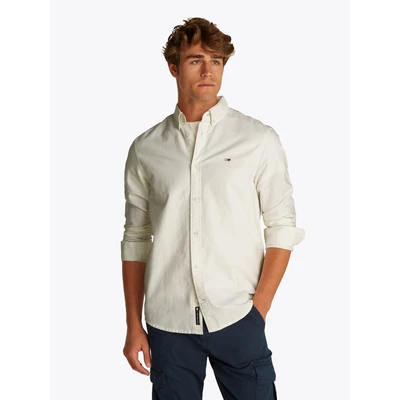 Abbildung von Tommy Jeans Shirt Hemd, Herren, Größe: XL, Ecru