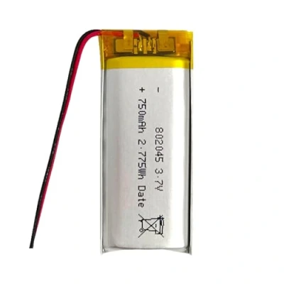Abbildung von Lithium Polymer Akku 3.7V 750mAh 802045 Wiederaufladbarer Lipo Ion für RC Drohne Flugzeug Zubehörteil