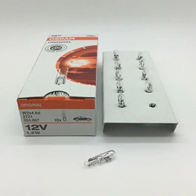 Abbildung von 10x OSRAM 2721 Halogenlampe Glühlampe W1,2W ORIGINAL LINE 12V 1,2W W2x4.6d
