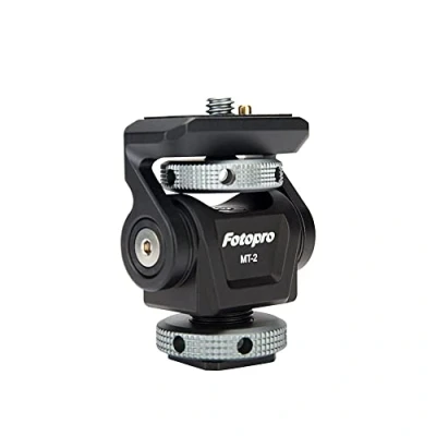 Abbildung von Fotopro Kamera Monitor Mount Kalter Schuh 180 Grad Kippen Swivel 360 Schwenken Halterung für Feldmonitor 5 Zoll und 7 Grau