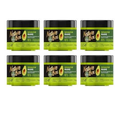 Abbildung von 6x Nature Box Reparatur Maske mit kaltgepresstem Avocadoöl 200ml