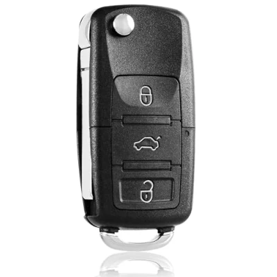 Abbildung von FINTERRY Autoschlüssel Gehäuse kompatibel mit Volkswagen Golf Beetle Jetta Polo Scirocco Sharan Tiguan Transporter Pilot 3 Tasten