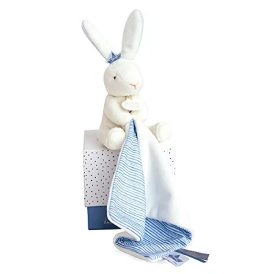 Abbildung von Doudou et Compagnie DC3514 KANINCHEN MATELOT Marionette mit Decke, blau