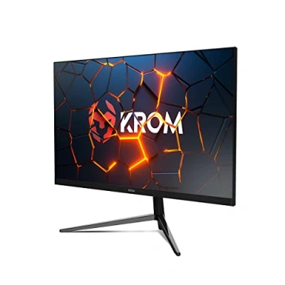 Abbildung von KROM KERTZ Monitor Gaming 24&quot; LED RGB 200HZ, 1ms Reaktionszeit, FullHD (1920X1080px), HDR, AMD Freesync &amp; NVIDIA G Sync, Sistema VESA 75X75, Low Blue Light/Flicker Free, HDMI, Display Port, Schwarz