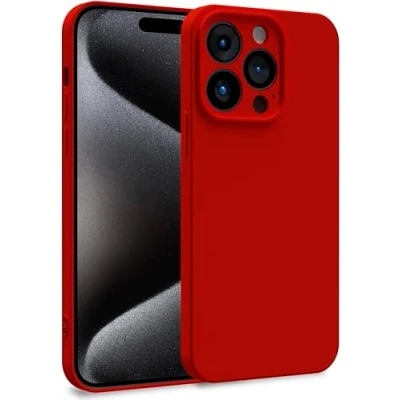 Abbildung von MyGadget Hülle kompatibel mit iPhone 15 Pro Zweilagige Handyhülle Kameraschutz Cover Innenfutter &amp; Silikon außen Rot