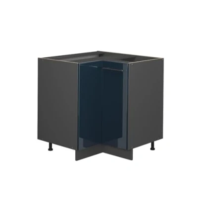 Abbildung von Vicco Eckunterschrank Fame Line, Dunkelblau Hochglanz, 80.5 cm ohne Arbeitsplatte
