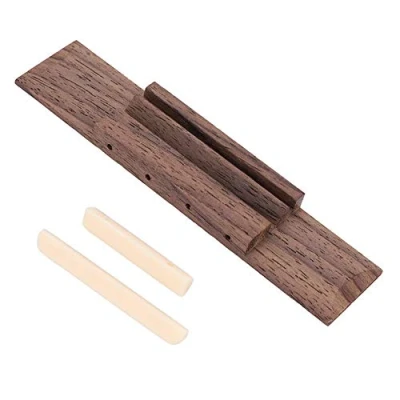Abbildung von Bnineteenteam Ukulele Brücke Sattel Set, Palisander Ukulelen Sattelstegmutter für Ersatzsatz 4 saitige Zubehör