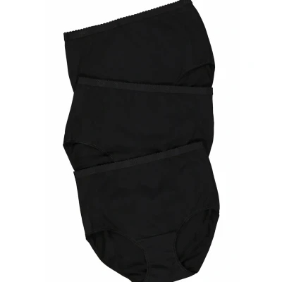 Abbildung von Ulla Popken 3PACK Grandes Tailles LOT DE Slip, Damen, Größe: 50/52, Schwarz