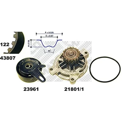 Abbildung von MAPCO 41839/1 Wasserpumpe + Zahnriemensatz VOLVO: 850 Kombi, V70 2, I