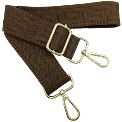 Abbildung von Verstellbarer Schultergurt für Taschen Blass Curry, Taschengurte zum Wechseln, Taschengurt Breit mit Karabiner Gold, 80 130 cm Tragegurt Tasche Damen Schulterriemen, Handtasche, 3.8cm, 1323