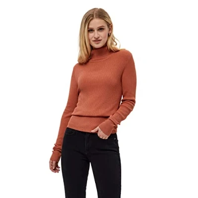 Abbildung von Desires Damen Geisha Gerippter Rollkragen, Redwood, X Large