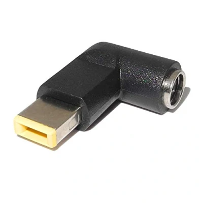Abbildung von helpers lab Netzkabel Ladegerät Laptop Adapter Spitze Stecker Konverter für Lenovo Thinkpad Edge Helix IdeaPad Chromebook Yoga weiblich 7,9 x 5,5 mm bis eckiger Netzteil winkeladapter