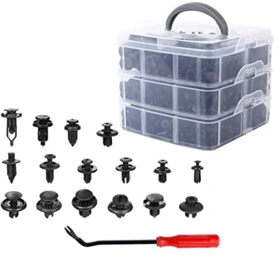Abbildung von 630 Teile XXL Box Befestigungsclips Nieten Stifte Universal Reparatur Kit + Hebelwerkzeug DM Autoteile 2142