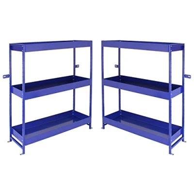 Abbildung von Monster Racking 2 x Fahrzeugeinrichtung Auto Regal Sortiersystem Regalsystem Werkzeugregal Transporter 116,5cm 115cm 34,8cm Werkstattregal Metallregal Autoregal Fahrzeugregal Blau