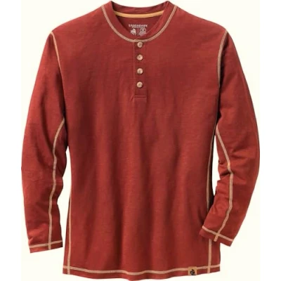 Abbildung von Legendary Whitetails Men&#039;s Standard Maverick Slub Henley Shirt, Barnwood, Large