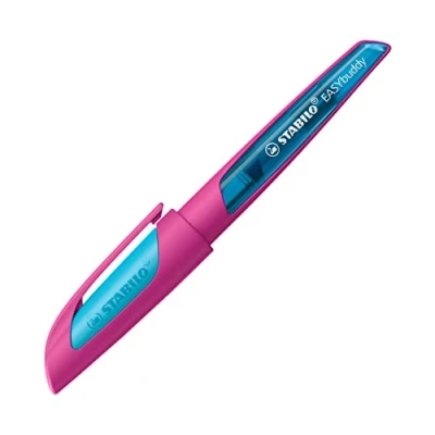 Abbildung von Schulfüller mit Standard Feder M STABILO EASYbuddy FRESH in pink/hellblau blau (löschbar) inkl. Patrone
