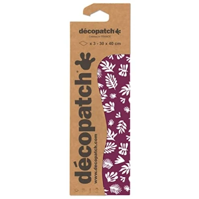 Abbildung von Decopatch Décopatch C859C Packung mit 3 Blatt Papier gleichen Musters, Nr. 859, praktisch und einfach zum Verwenden, ideal für Ihre Pappmachés Bastelprojekte, 1 Pack
