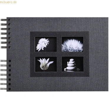 Abbildung von Exacompta 16241E Premium Fotoalbum Passion mit 50 schwarzen Seiten, perfekt für Ihre Fotos zum selbstgestalten Fotobuch Spiralalbum schwarz