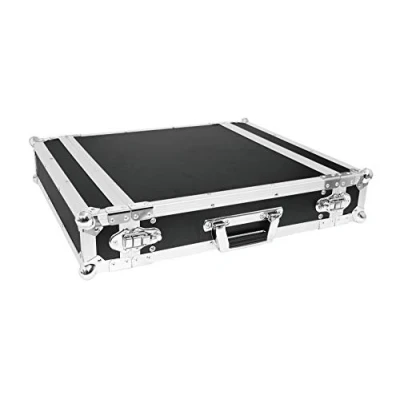 Abbildung von ROADINGER Verstärkerrack PR 1, 2HE, 47cm tief Flightcase für 483 mm Geräte (19&quot;) mehrschichtig verleimtem Holz, schwarz laminiert