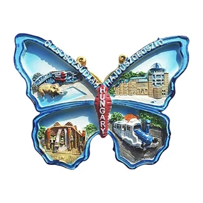 Abbildung von Wedare Magnet Souvenir Ungarn 3D Schmetterling Kühlschrankmagnet Tourist Souvenirs Aufkleber, Home &amp; Küche Dekoration aus China