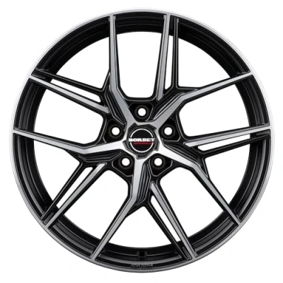 Abbildung von 4x Borbet Felgen Alufelgen QX 8x19 ET40 5x112 black polished matt kompatibel mit Seat Alhambra Altea Ateca Born Cupra Formentor Leon ST Cupr