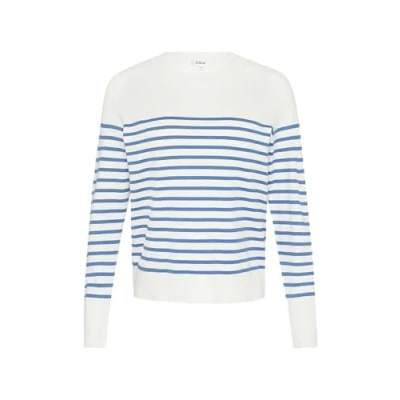 Abbildung von s.Oliver Gestreifter Strickpullover, Damen, Größe: 40, Royalblau