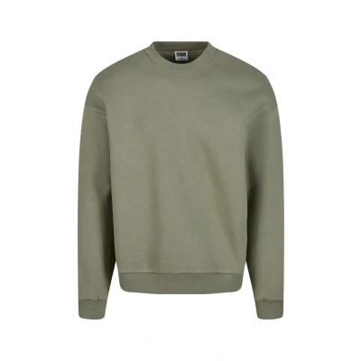 Abbildung von Urban Classics Fluffy Crewneck Sweatshirt, Herren, Größe: 4XL, Paleolive
