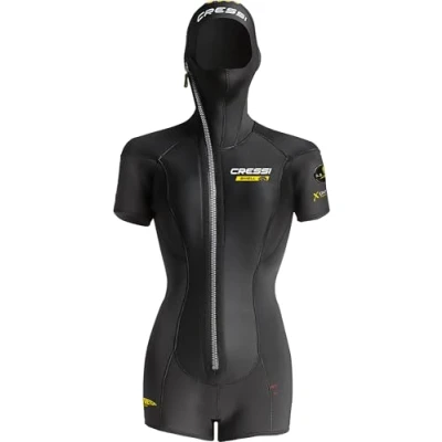 Abbildung von CRESSI Men&#039;s Shell Lady Jacket 5mm XL/5 Kurzärmeliger Überanzug aus Ultra Stretch Neopren mit differenzierten Dicken 5+3,5mm, Schwarz