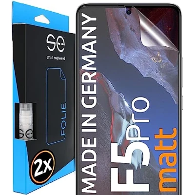Abbildung von S.E für Xiaomi Poco F5 Pro 5G Folie, matt entspiegelt, 2X Full Screen, Positionierhilfe, Schutzfolie, Matte Displayfolie, Schutzfolie aus Deutschland