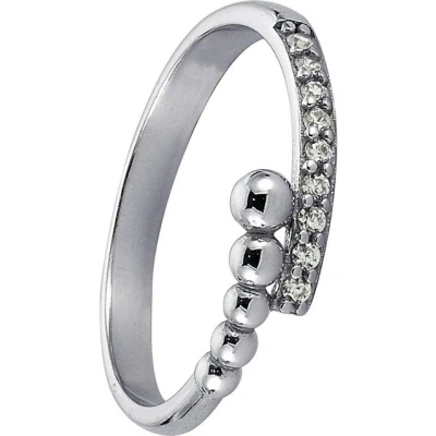 Abbildung von Balia Silberring Ring für Damen mit weißen Zirkonia, Kugeln, 60 (19,1), 925 Sterling Silber