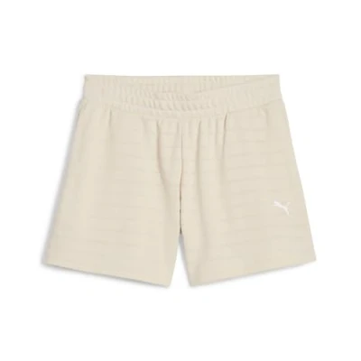 Abbildung von ESS ELEVATED Strukturierte 5&quot; Shorts mit hohem Bund Damen PUMA Alpine Snow White