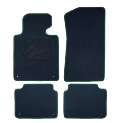 Abbildung von OCC Design Teppich nach Maß, E46 Cabrio (2000 2007), 5 teiliges Set, grüner Rand