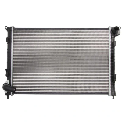 Abbildung von THERMOTEC D7B034TT Kühler, Motorkühlung Aluminium für Fahrzeuge mit Klimaanlage 575 398 26 Kühlrippen gelötet MINI: Cabrio, Schrägheck