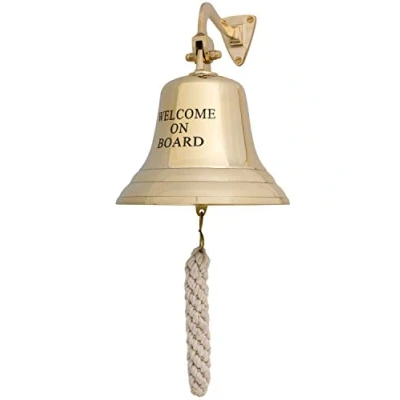 Abbildung von mare me Schiffsglocke Messing, Welcome... 15cm