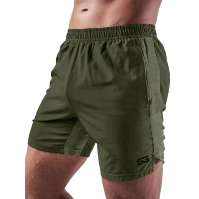 Abbildung von Satire Gym® Kurze Sporthose Herren Funktionelle Fitness Shorts für Männer Sport als (Dunkelgrün, L)