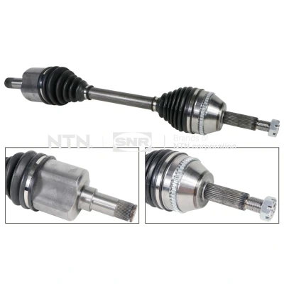 Abbildung von SNR DK52.017 Antriebswelle Vorderachse links 754mm mit Gummilager FORD: Transit Mk6 Kastenwagen, Bus, Tourneo