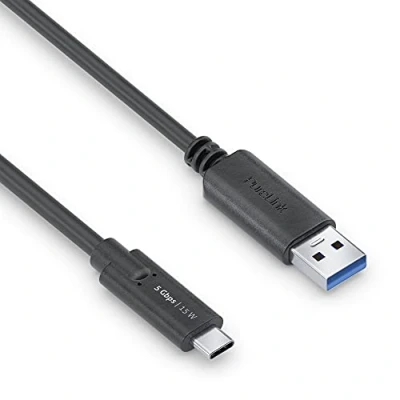 Abbildung von PureLink USB C auf A Kabel, 3.1 Gen 1 mit 5 GB/s Datenübertragung, schwarz, 0,50m