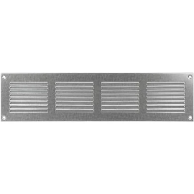 Abbildung von 40 x 10 cm Verzinkt Abdeckung der Entlüftung hochwertige Stahlrücklauf Luftgitter für Decke und Seitenwand HVAC mit Insektenschutz (400 100 mm, Verzinkt)