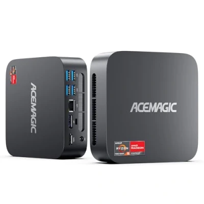 Abbildung von ACEMAGIC K1 Mini PC, AMD Ryzen 5 7430U (Äquivalent zu 5850U, 6C/12T, Bis 4.3Ghz),16GB DDR4 512GB M.2 SSD Windows 11 Pro Computer with WiFi 6 BT 5.2 4K Triple Display Type C