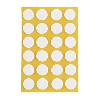 Abbildung von peha Filzgleiter Kratzschutz f. Vasen und Deko Gegenstände selbstklebend, Soft 1,0 mm stark, weiß, rund 11 (24 STK.)